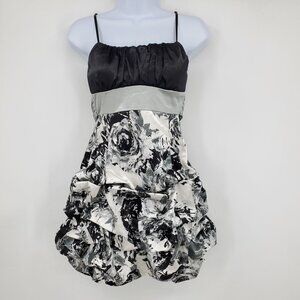 Vintage Ruby Rox Y2K  Black Scrunched Skirt Bow Detail Whimsigoth Formal Dress 3